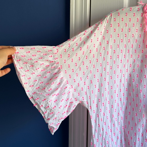 Lilly Pulitzer Kipper Cover-Up Tunic Dress L/XL Tangelo Neon Clip Beach Boho - Picture 4 of 13